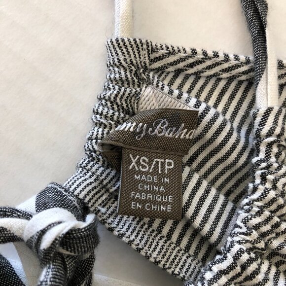 Tommy Bahama Women’s Linen Maxi Dress Size XS Gray White Stripped Beach Vacation - Picture 5 of 8